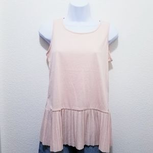 Light Pink Ruffle Tank S